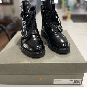 ALL SAINTS, black leather boots